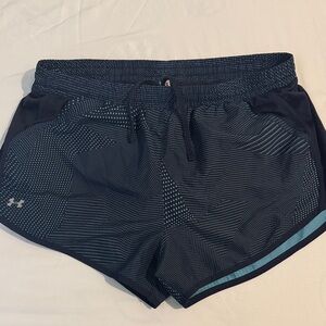 Under Armour Women's Navy and Teal Athletic Shorts